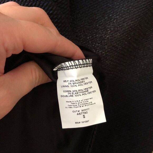 ASTR The Label Size Small Black Blue Metallic Pencil Skirt‎ Fitted Bodycon - Picture 6 of 7